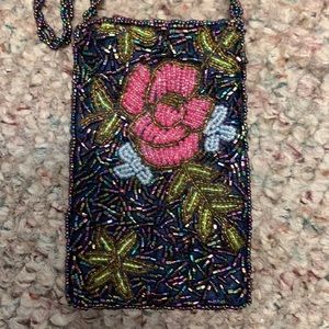 Hand beaded mini purse
